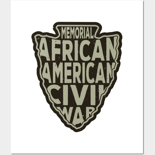 African American Civil War Memorial name arrowhead Wall Art by nylebuss